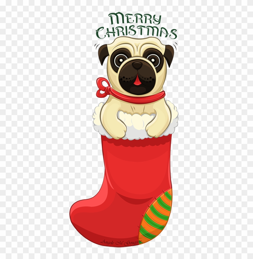Christmas Clipart Pug - Christmas Day - Png Download