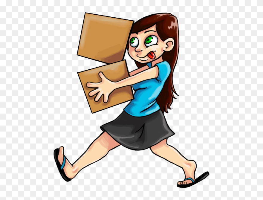 December - Moving Boxes Cartoon Clipart
