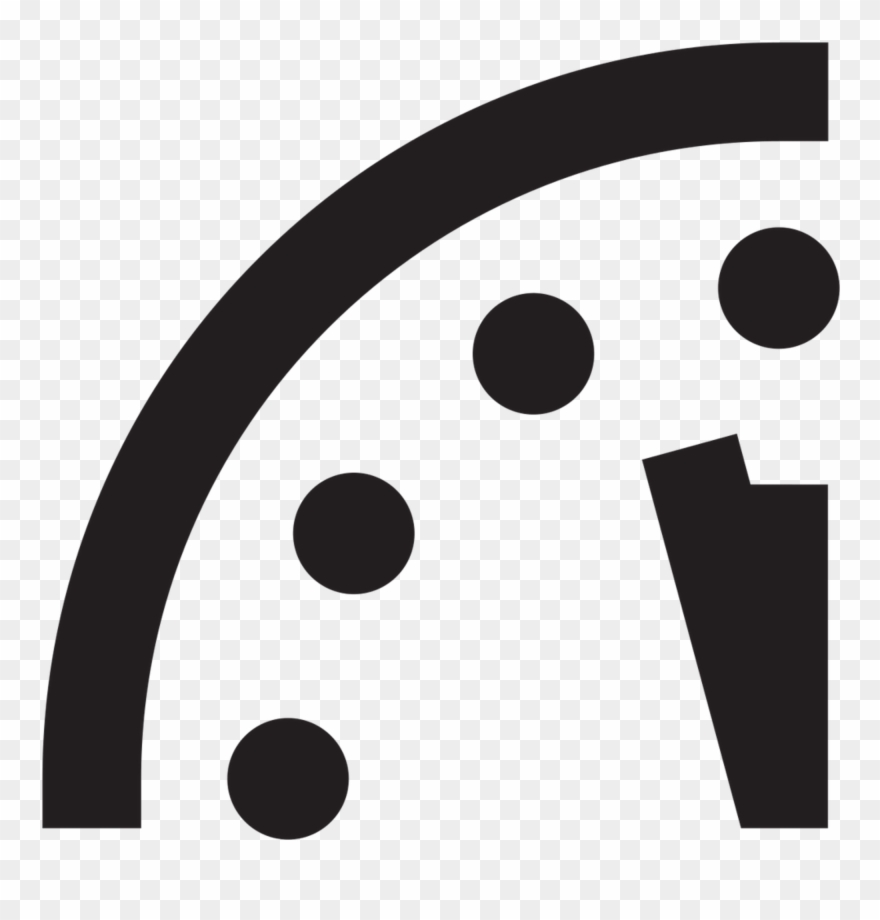 Clock With Arrows At 11-55pm December Clipart - Doomsday Clock Two Minutes To Midnight - Png Download