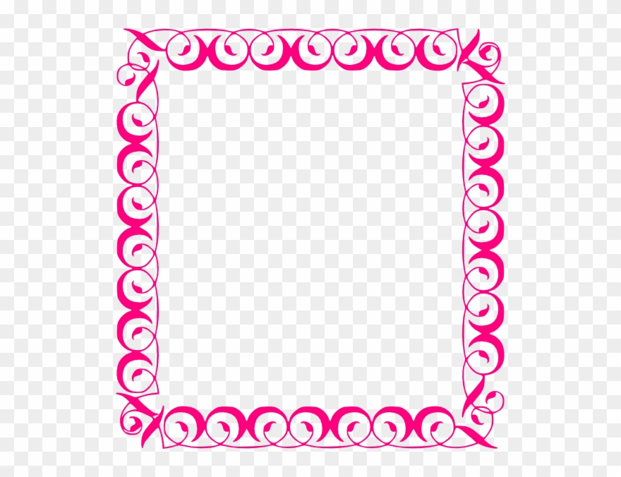 Pink Floral Borders - Border Clip Art - Png Download