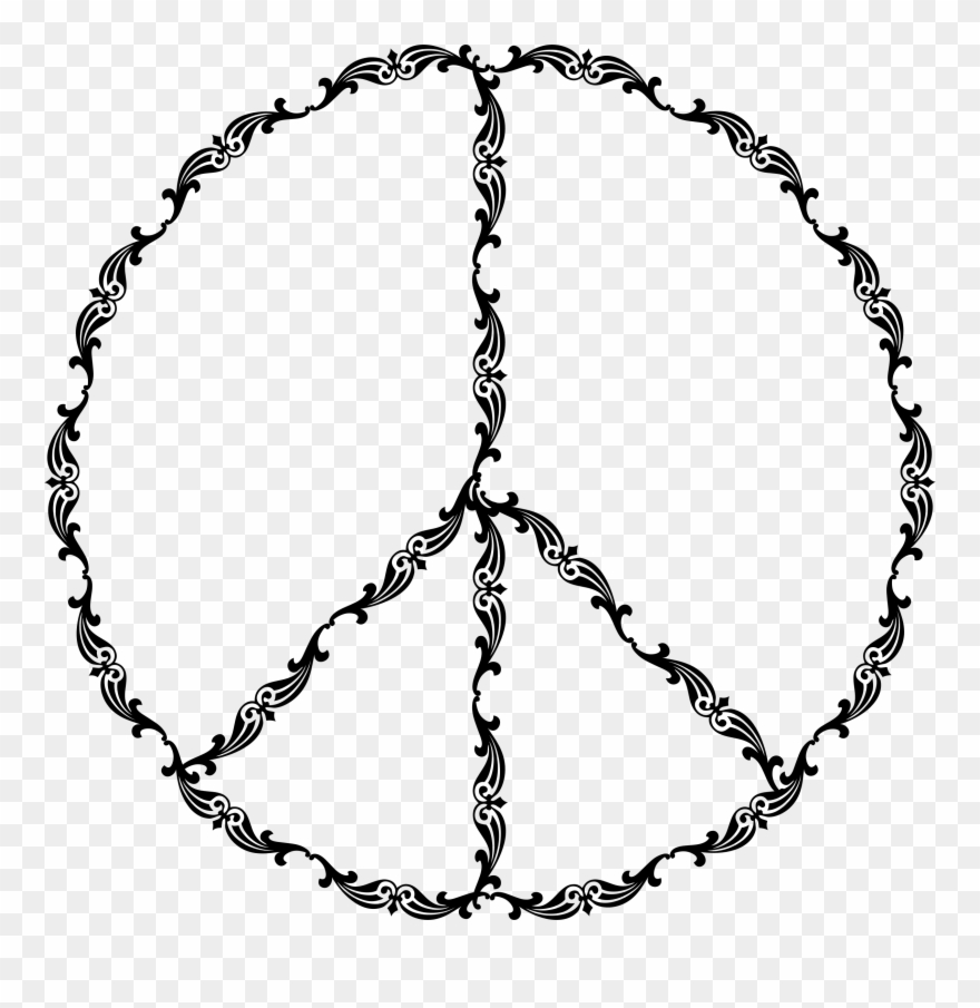 Peace Symbols Line Art Computer Icons Drawing - Victorian Circle Frames Clipart