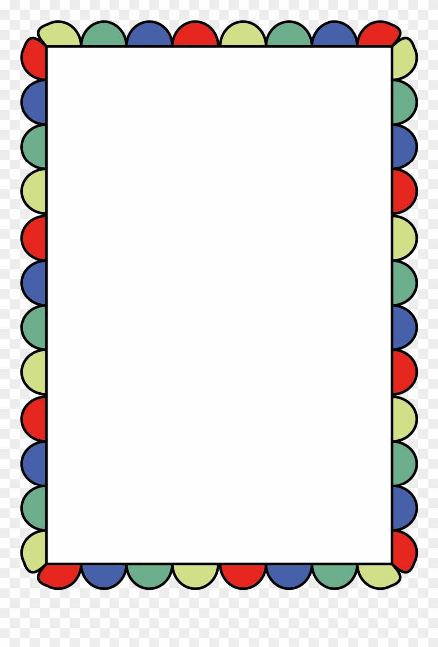 Picture Royalty Free Unique Free Chevron Border - Molduras Bolinhas Coloridas Png Clipart