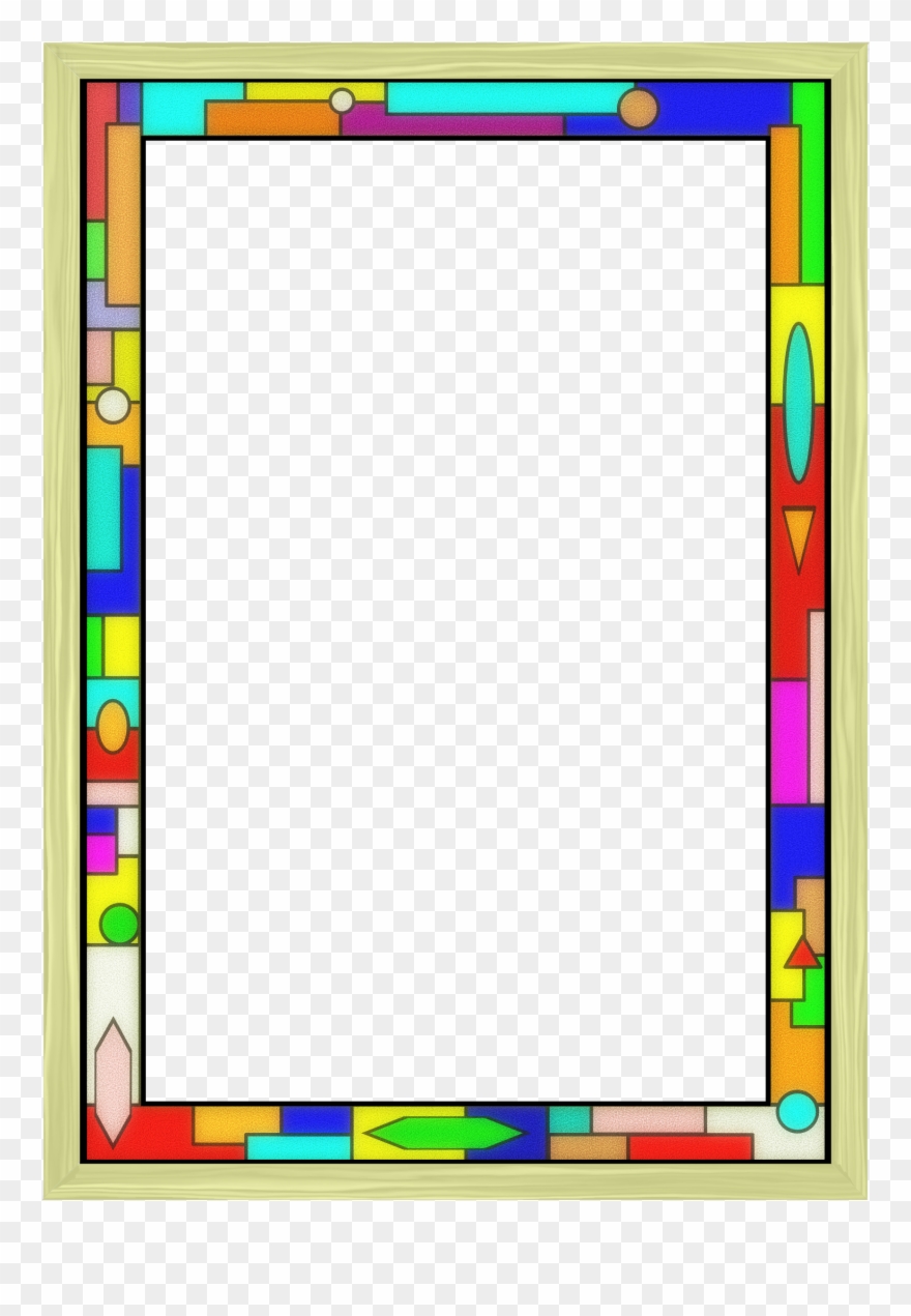 Stained Glass Border 02 By Arvin61r58 Borders For Paper, - Page Border Portrait Clipart