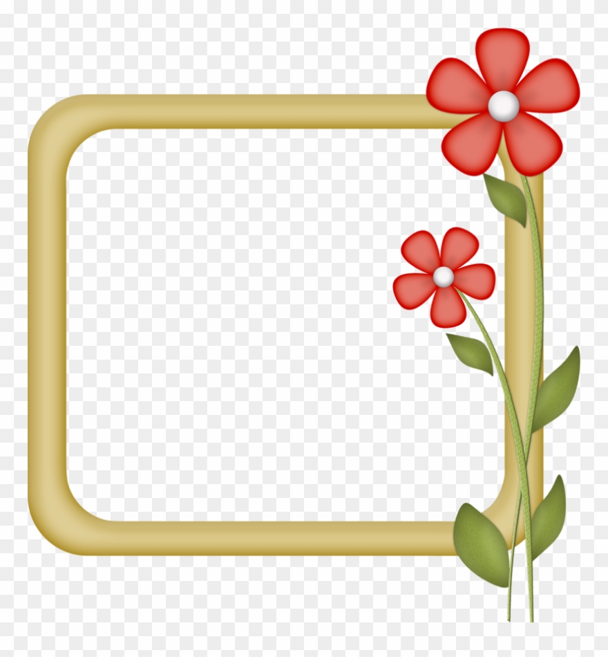 Borders And Frames, Page Borders, Borders For Paper, - Flower Frame Clipart
