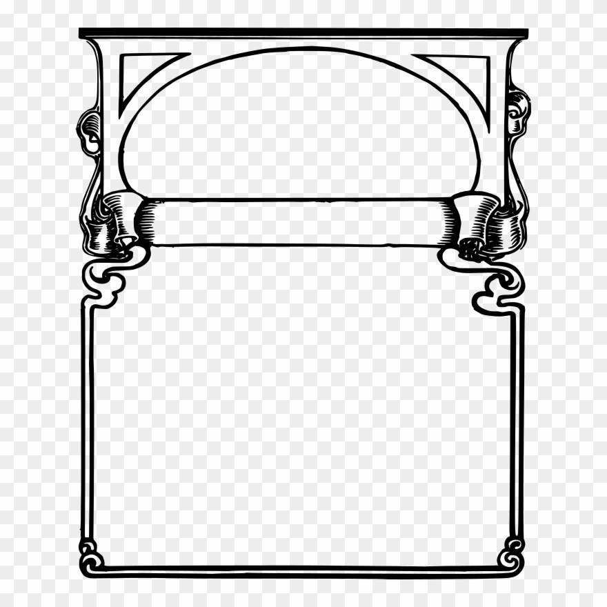 Borders And Frames Picture Frames Decorative Arts Download - Black And White Scroll Frame Clipart