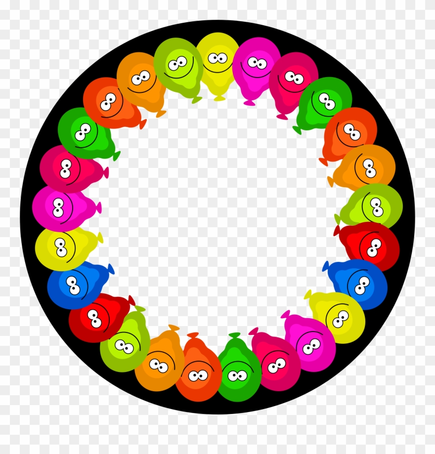 Banner Freeuse Library Balloon Borders Clipart - Round Birthday Frame Png Transparent Png