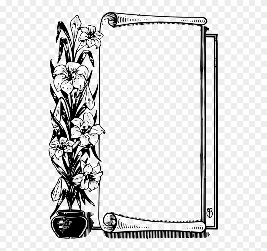All Photo Png Clipart - Flower Frame Clipart Black And White Transparent Png