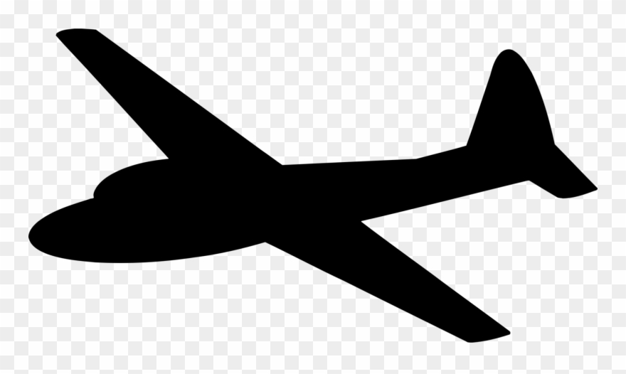 Gallery Of Ww2 Plane Silhouette 15 Clip Art Airplane - Glider Silhouette - Png Download