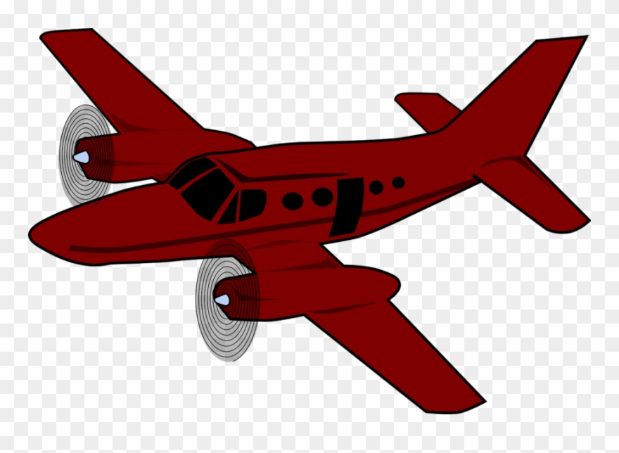 Download Red Aeroplane Clipart Airplane Aircraft Clip - Red Aeroplane - Png Download
