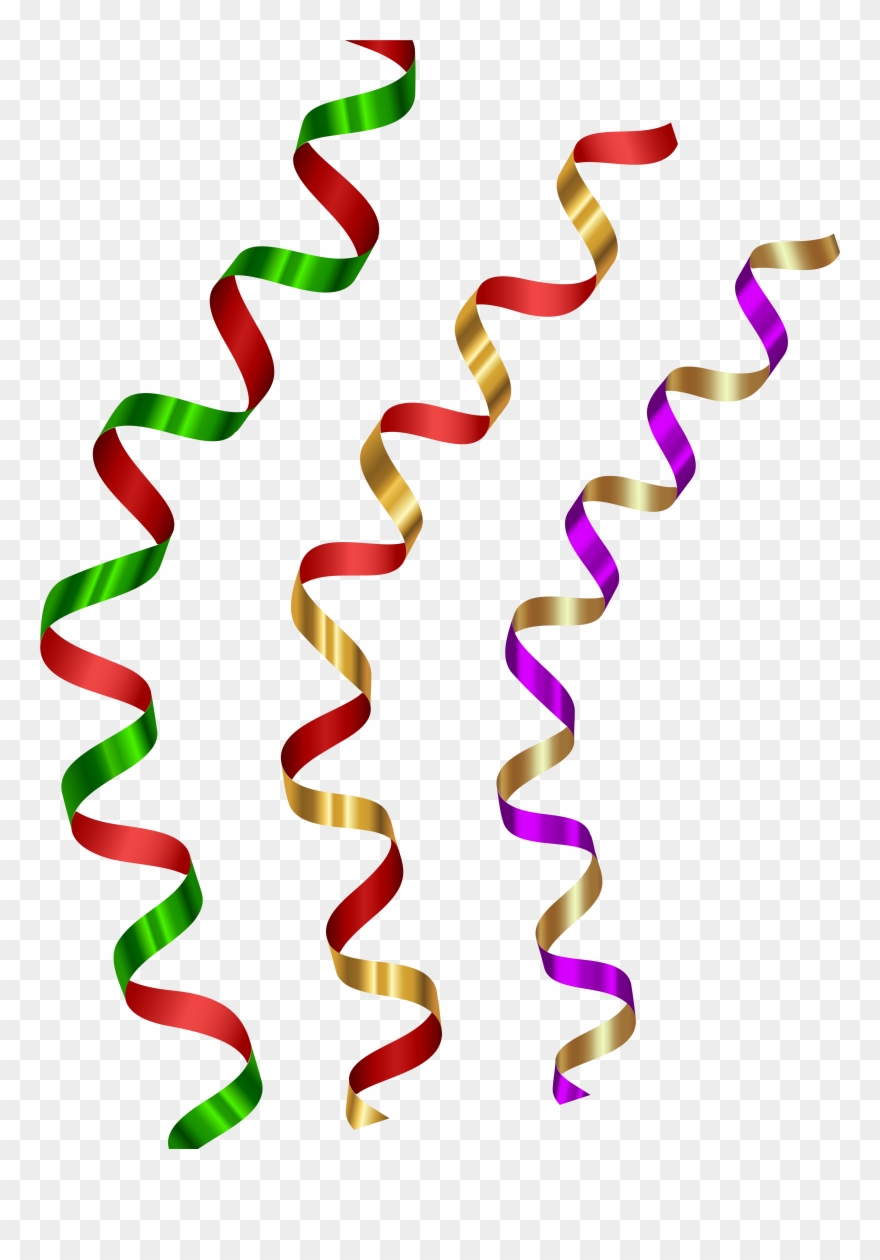 Banner Freeuse Stock Ribbons Transparent Clip Art Image - Gif Serpentinas Animadas - Png Download