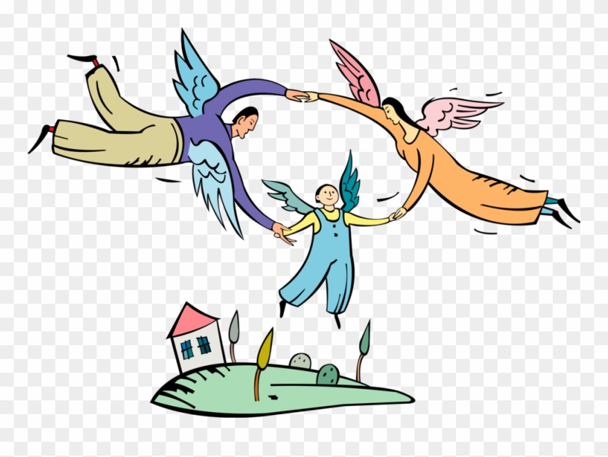 Flying Vector Illustrator - Angel Clipart