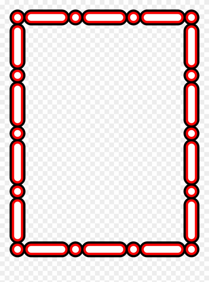 Decorative Arts Clipart Picture Frames Borders And - Border And Frame Red - Png Download