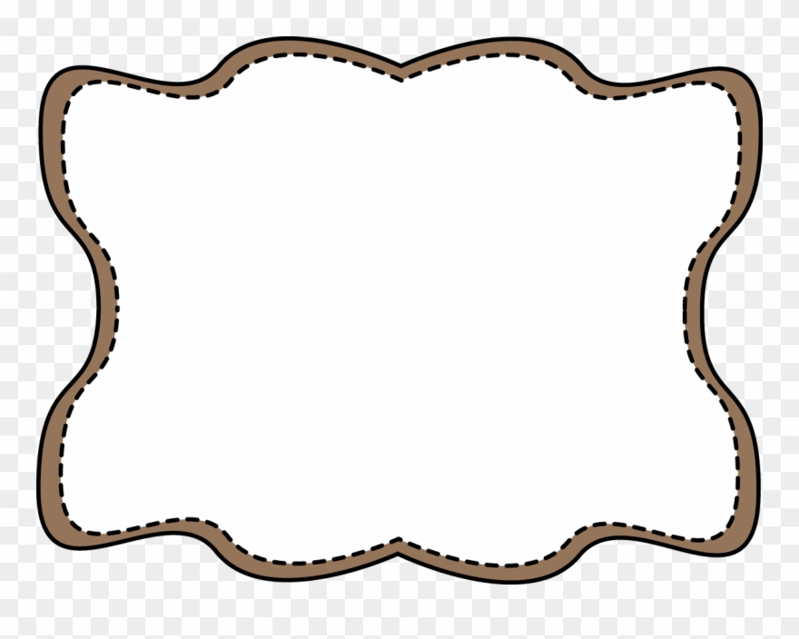 Brown Wavy Stitched Frame - Black And Brown Borders Clipart