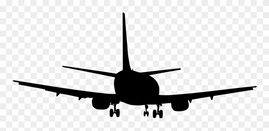 Aeroplane Silhouette - Boeing 737 Silhouette Png Clipart