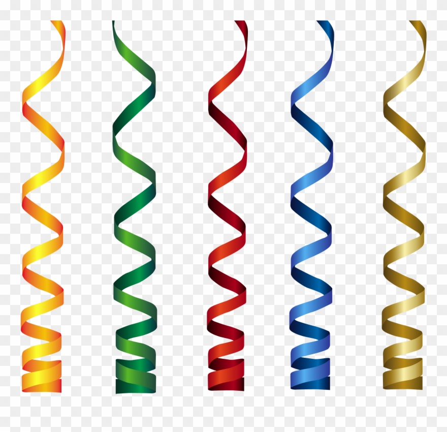 Curly Png Clip Art - Png Images Of Birthday Ribbons Transparent Png