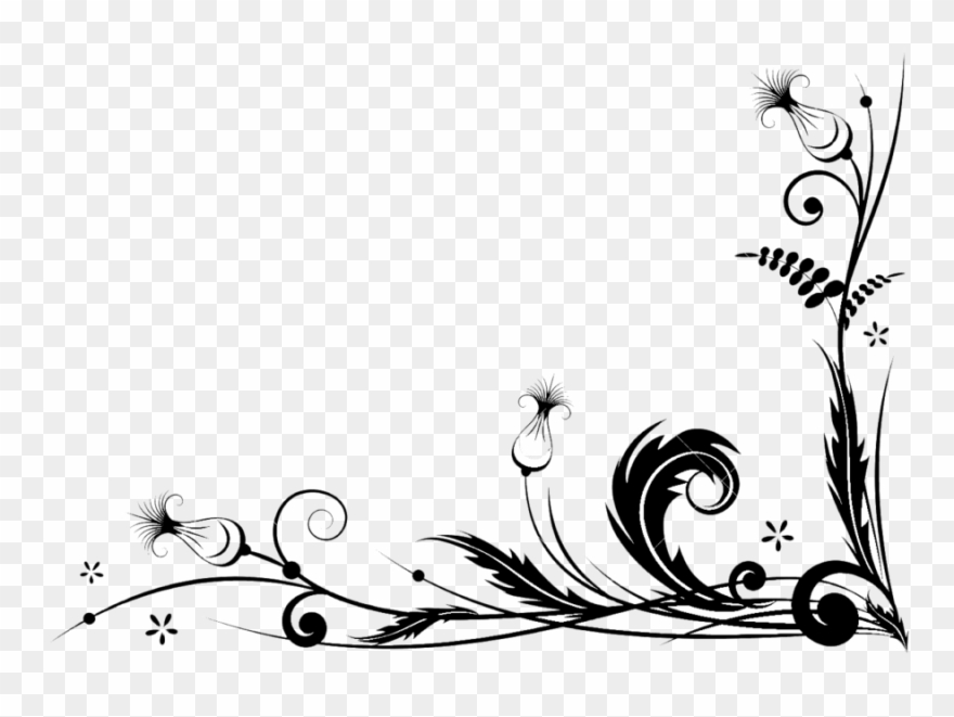 Clipart Resolution 1300*919 - Black And White Designs Borders Of Paper - Png Download