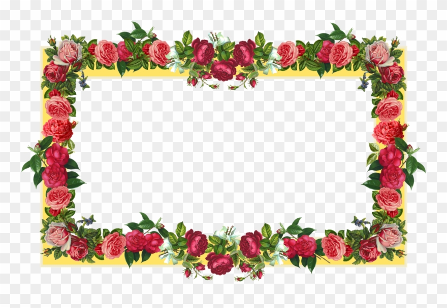 Free Flower Border Png Download Free Clip Art Free - Rose Flower Border Design Transparent Png