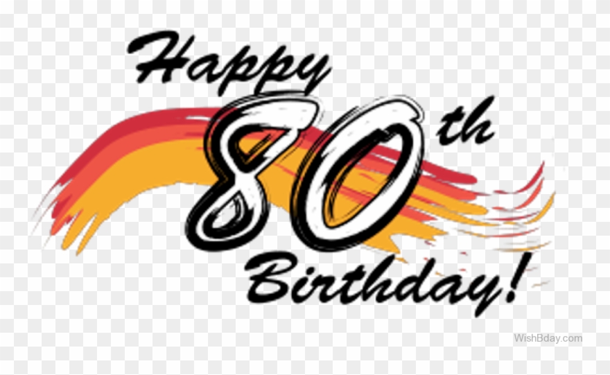 Banner Stock Happy Th Birthday Clip - Happy 80th Birthday Png Transparent Png