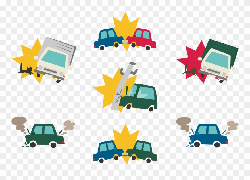 Big Image - イラスト 交通 事故 状況 フリー Clipart
