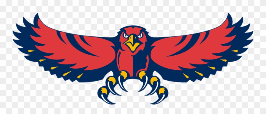 Hawk Clipart Volleyball - Atlanta Hawks 1995 Logo Transparent - Png Download