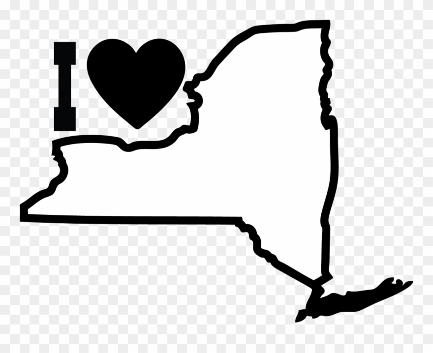 State Of New York Clipart - New York City State Outline - Png Download
