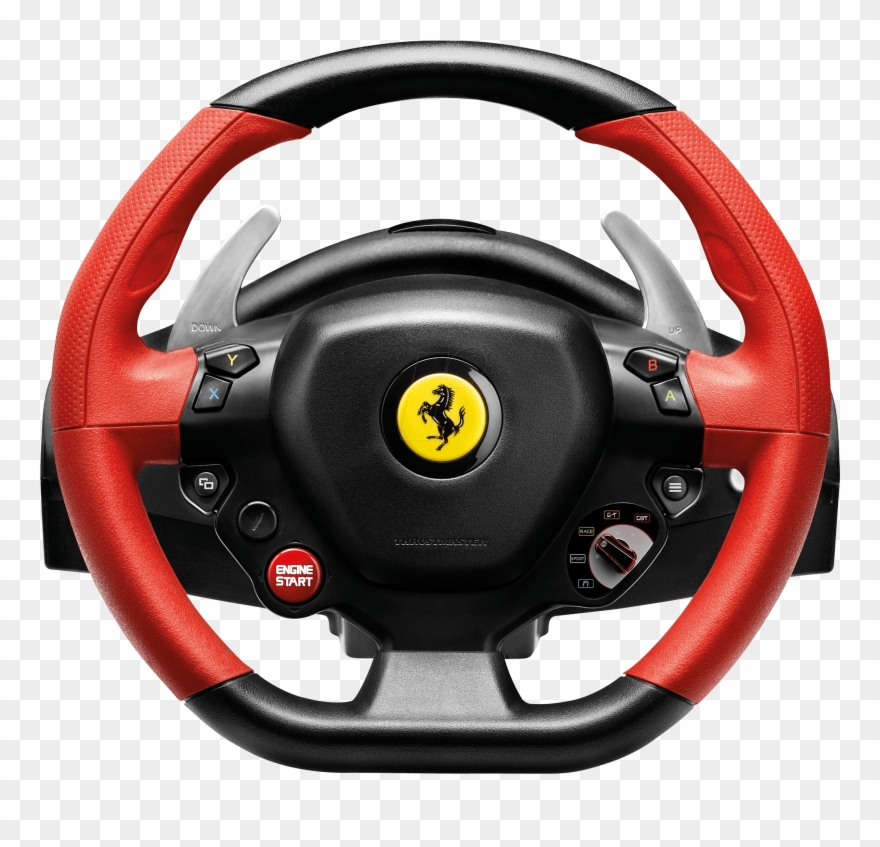 Car Wheel Clipart Ferrari - Ferrari Steering Wheel Xbox - Png Download
