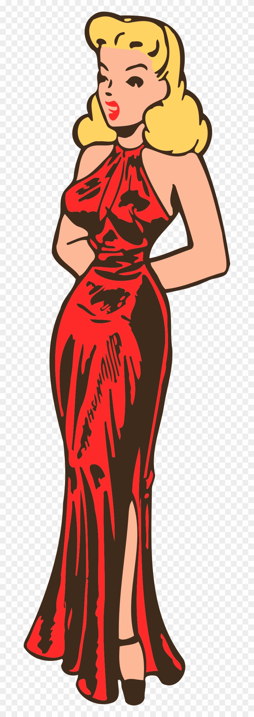 Big Image - Glamorous Lady Clipart - Png Download