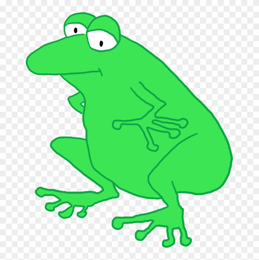 Funny Dancing Frog, Cartoon Frog Sitting - Art Clipart
