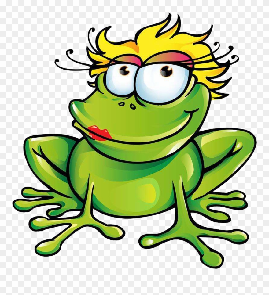 Clip Art Library Stock The Frog Prince Clip - Girl Cartoon Frog - Png Download