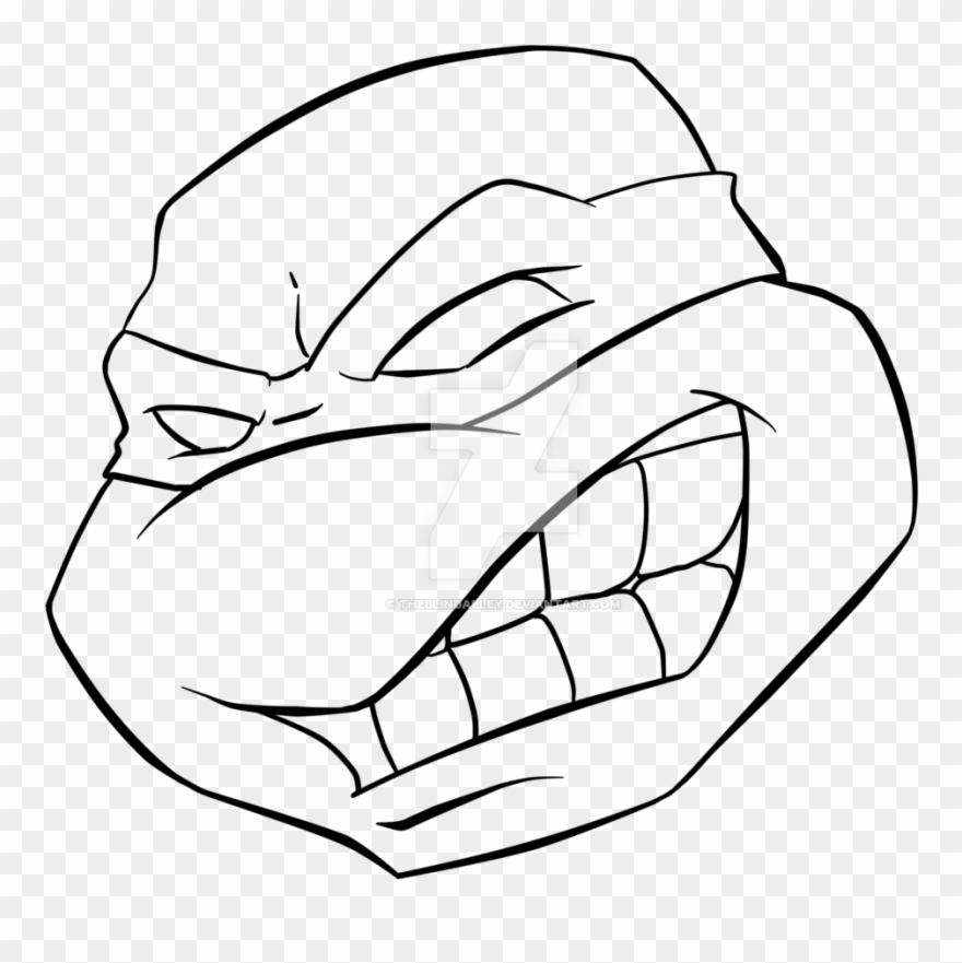 Teenage Mutant Ninja Turtles Mask Png - Teenage Mutant Ninja Turtles Face Drawing Clipart