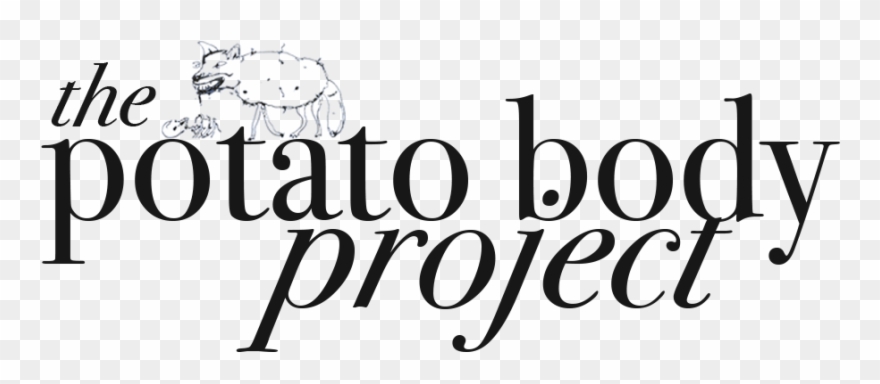 Store Bought Potato - Calligraphy Clipart