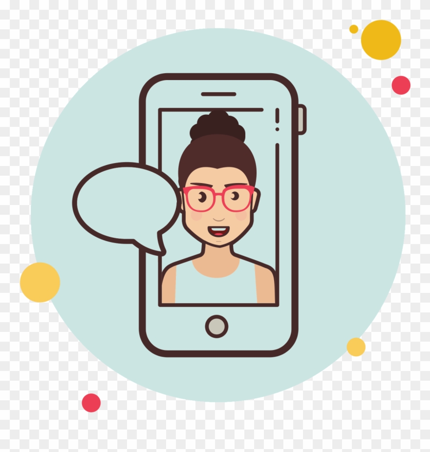Business Girl Messaging Icon - Llamada Telefonica Png Clipart