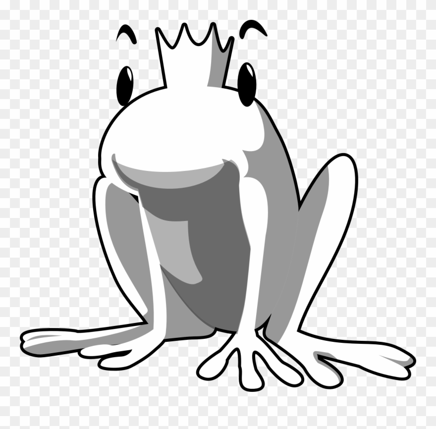Frogprince Normal Black White Line Tzunghaor 999px - Clip Art - Png Download