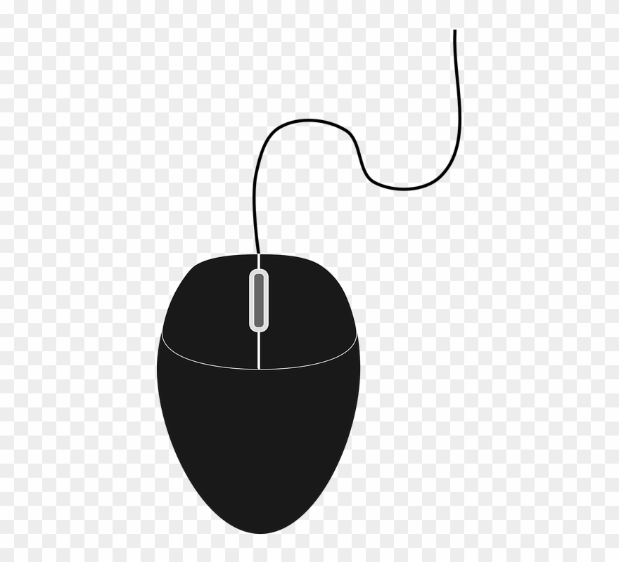 Free Vector Graphic - Gambar Mouse Komputer Hitam Putih Clipart