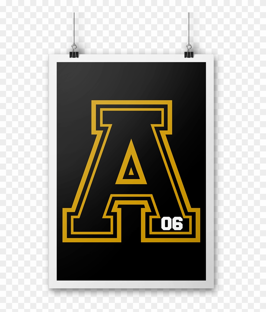 Alpha Phi Varsity Poster Letters Greek Apparel - Letter A For T Shirt Clipart