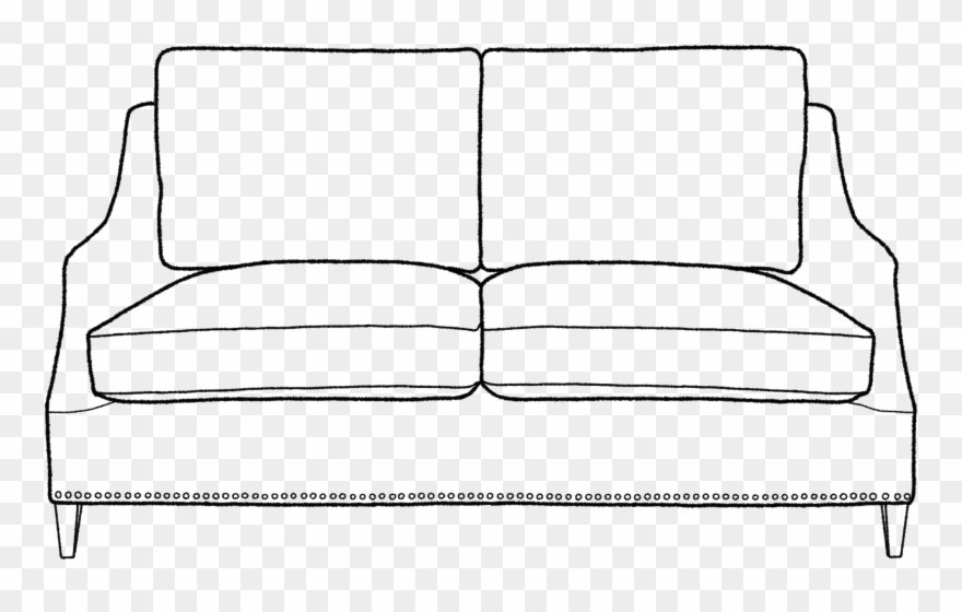Eva Sofa, Medium - Couch Clipart