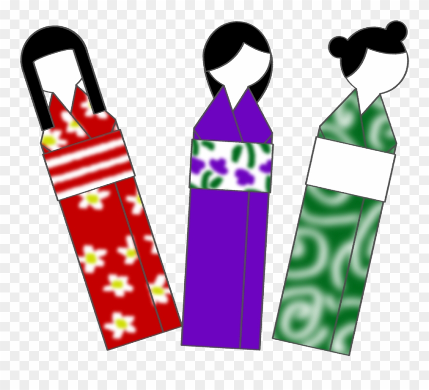 Japanese Doll Bookmarks - Printable Japan Paper Dolls Clipart