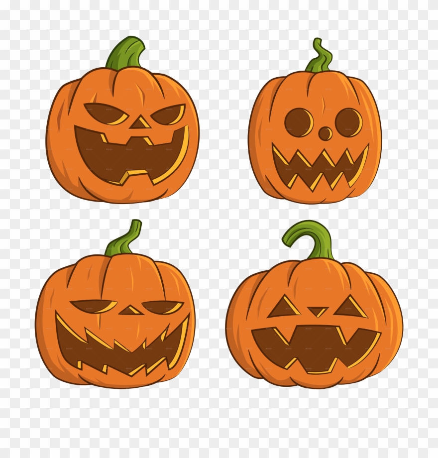 Vector Pumpkins Cart Png Freeuse Stock - Pumpkins For Halloween Clipart