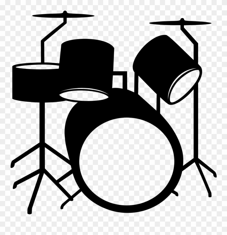 Percussion - Simple Drum Set Drawing Clipart