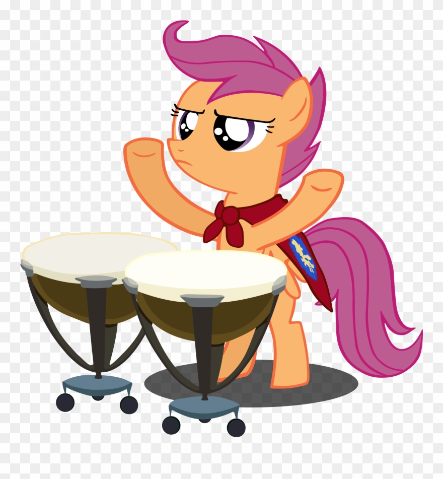 Scootaloo The Master Of Drums By Camsy - Mlp Fim Drum Clipart