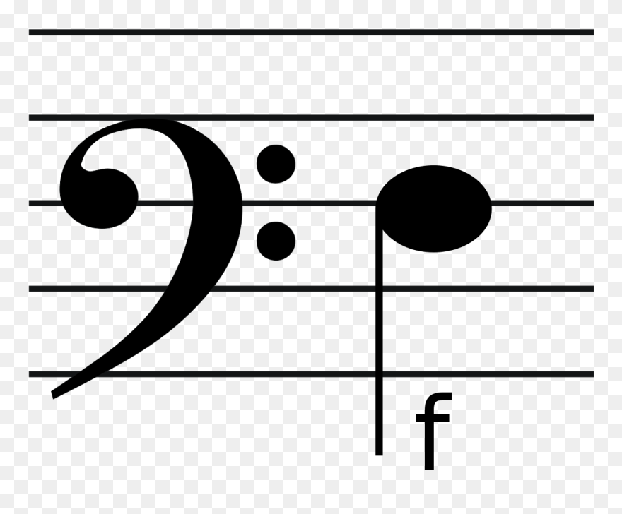Percussion Clef With Note - Bass Clef Clipart