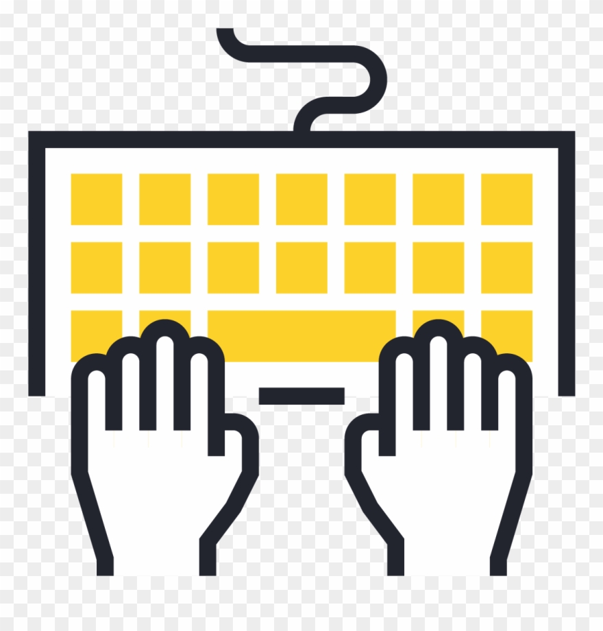 Submit Event - Hands On Keyboard Icon Clipart