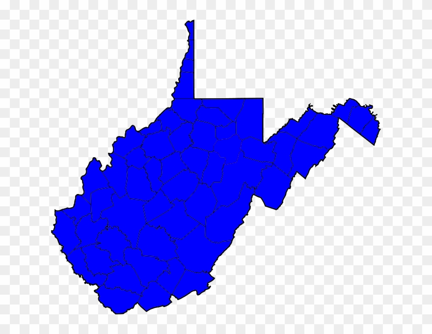 West Virginia D Sweep - West Virginia Electoral Map Clipart