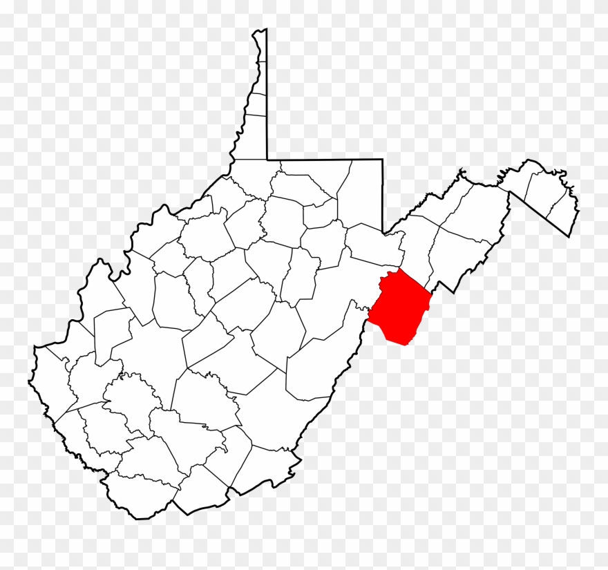 Map Of West Virginia Highlighting Monongalia County - Map Of West Virginia Sistersville Clipart
