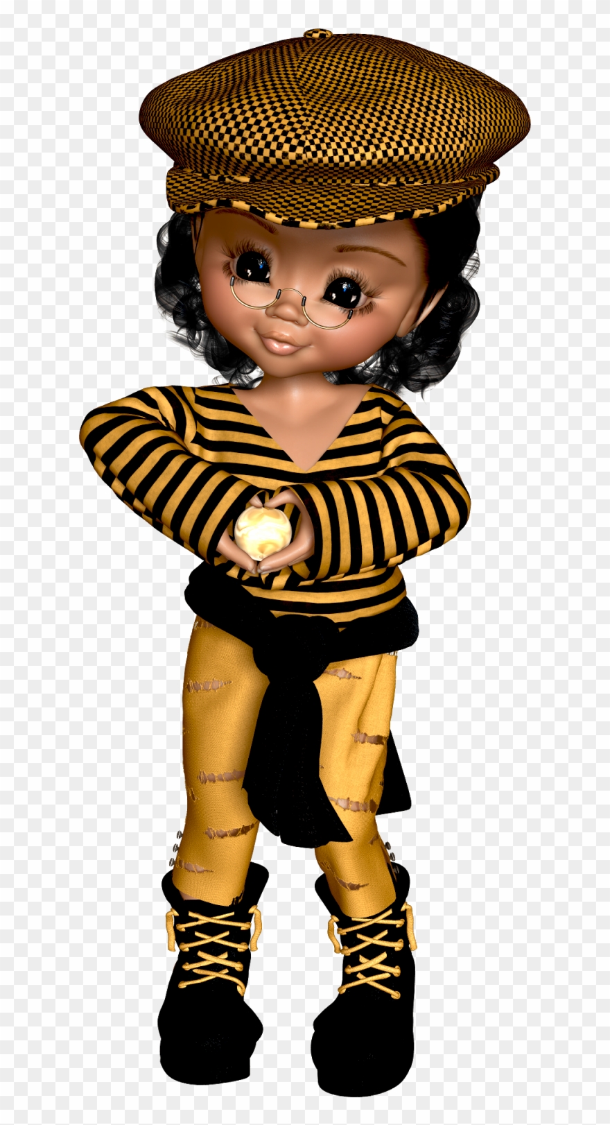 Cute Dolls, Whimsical Art, Tube, Gnomes, Pixies, Jasmine, - Art Clipart