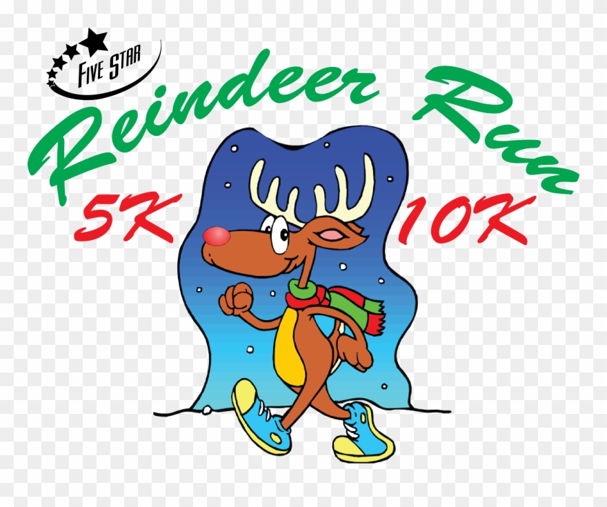 Reindeer Run 5k/10k - Five Star Clipart
