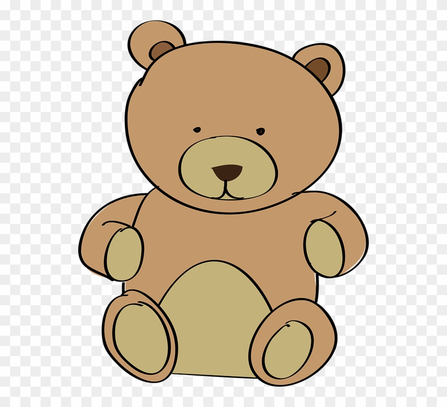 Teddy Clipart Plush Toy - Bear Cartoon Coloring Pages - Png Download