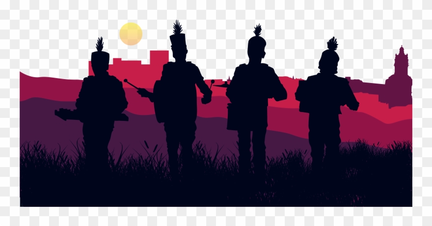Image Royalty Free Stock Band Vector Music Crowd - Marching Band Silhouette Clipart