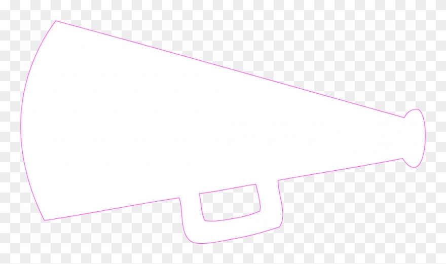 Cheer Megaphone Clipart Black And White - Carmine - Png Download