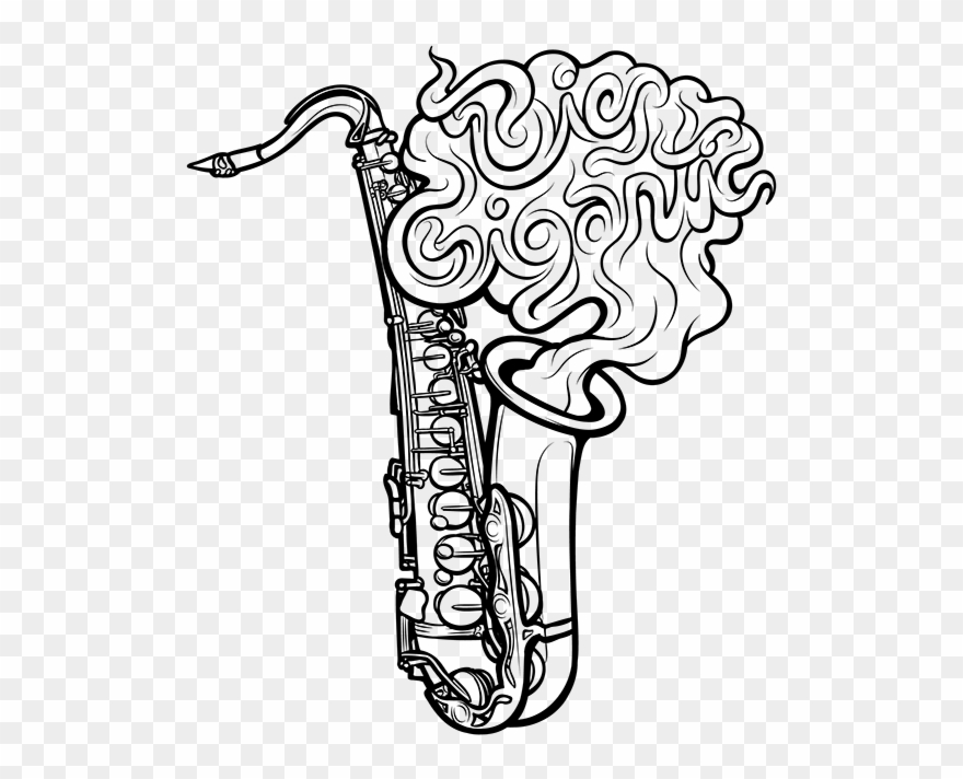 "big Gigantic Saxophone"- Sticker Design - Big Gigantic Art Clipart